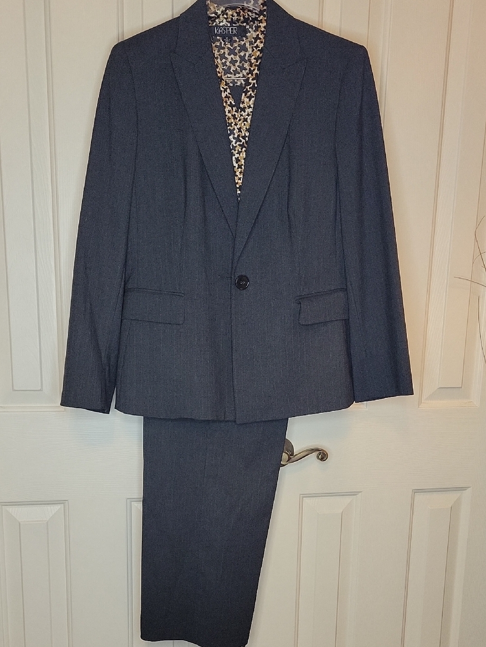 Kasper Women's Dark Charcoal Gray 3-Piece Suit